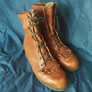 Vintage Justin Boots•Women's Sz 7•Leather Lace-Up